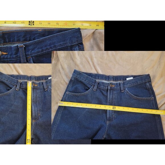 Rustler Mens 36x29 Relaxed Fit Straight Leg, Dark Jeans Durable Farm Work Casual - Picture 10 of 11